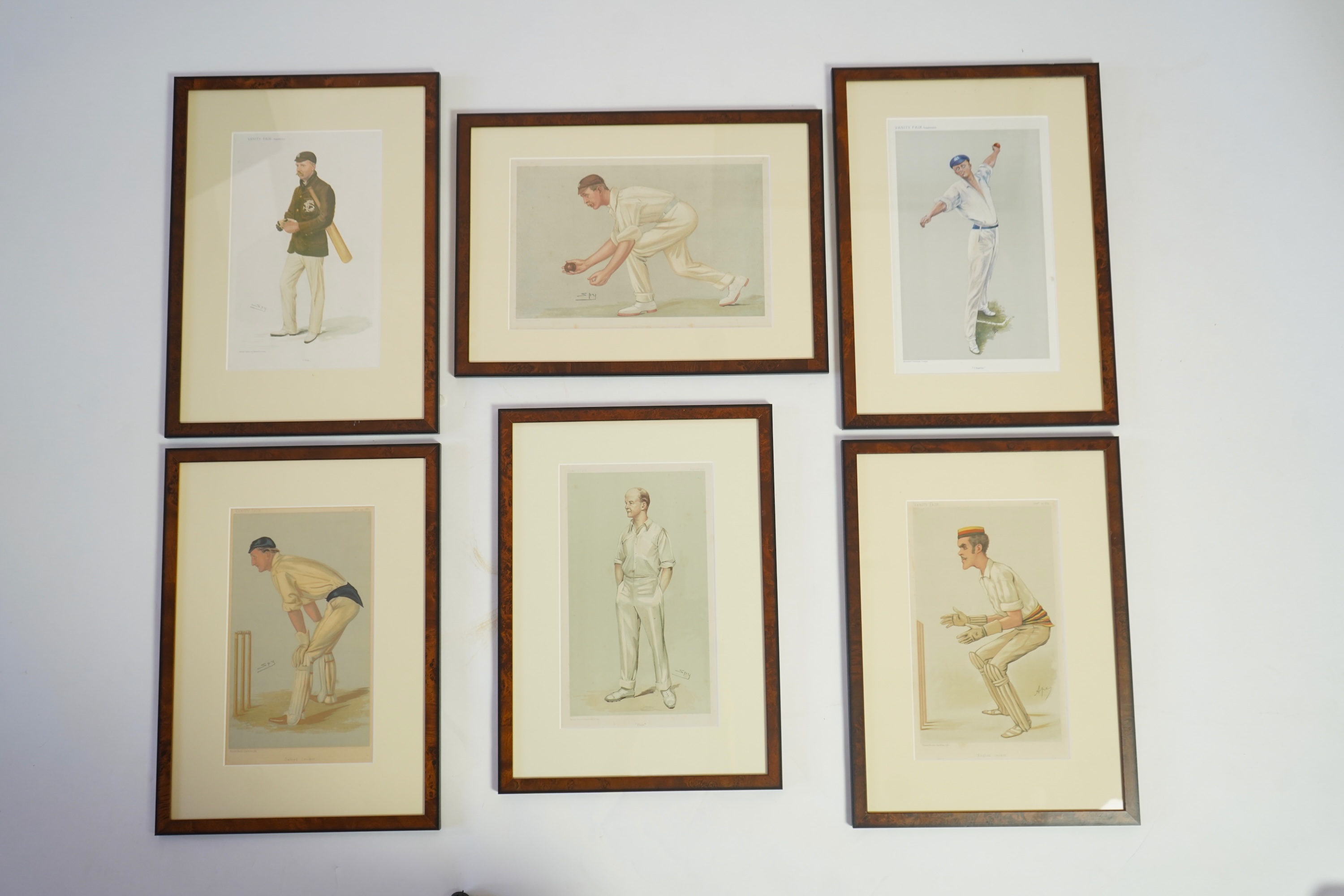 Thirty four Vanity Fair caricatures of cricketers to include Dillan and W G Grace